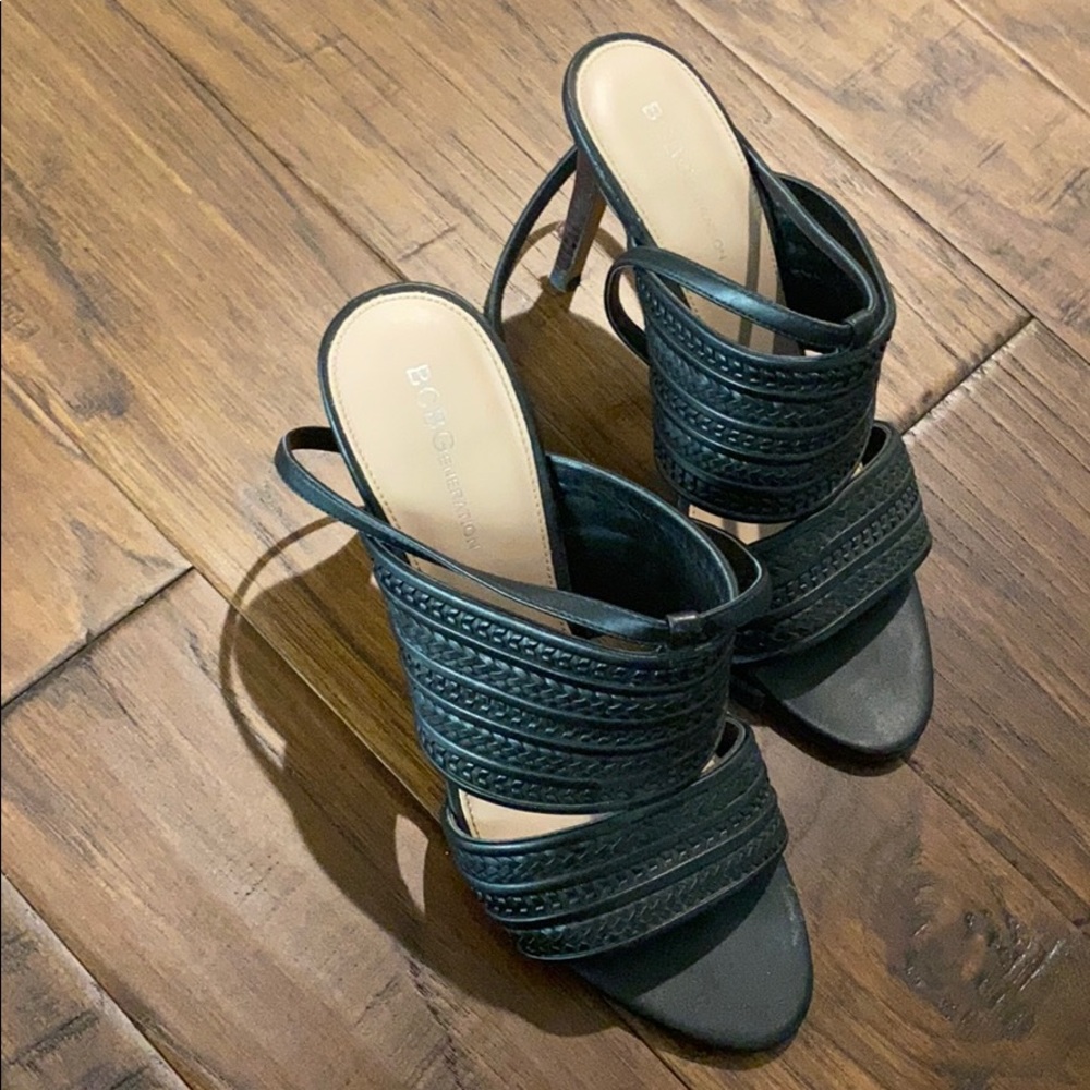 BCBG Black strappy shoes